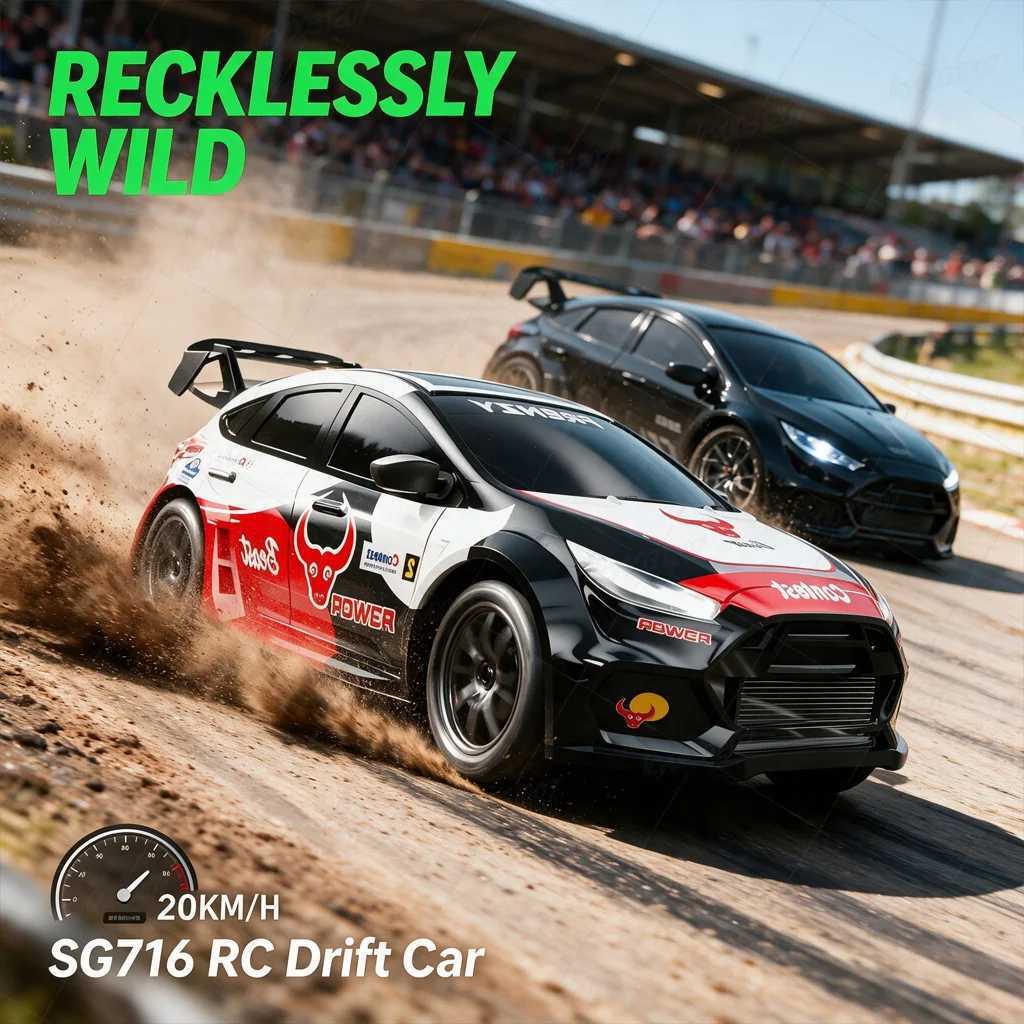 2026 NEW RC Rally Drift Car SG716 1/24 Scale 4WD Remote Control Cars Electric Vehicle Model 20KM/H High Speed Racing Drives ToysT26824