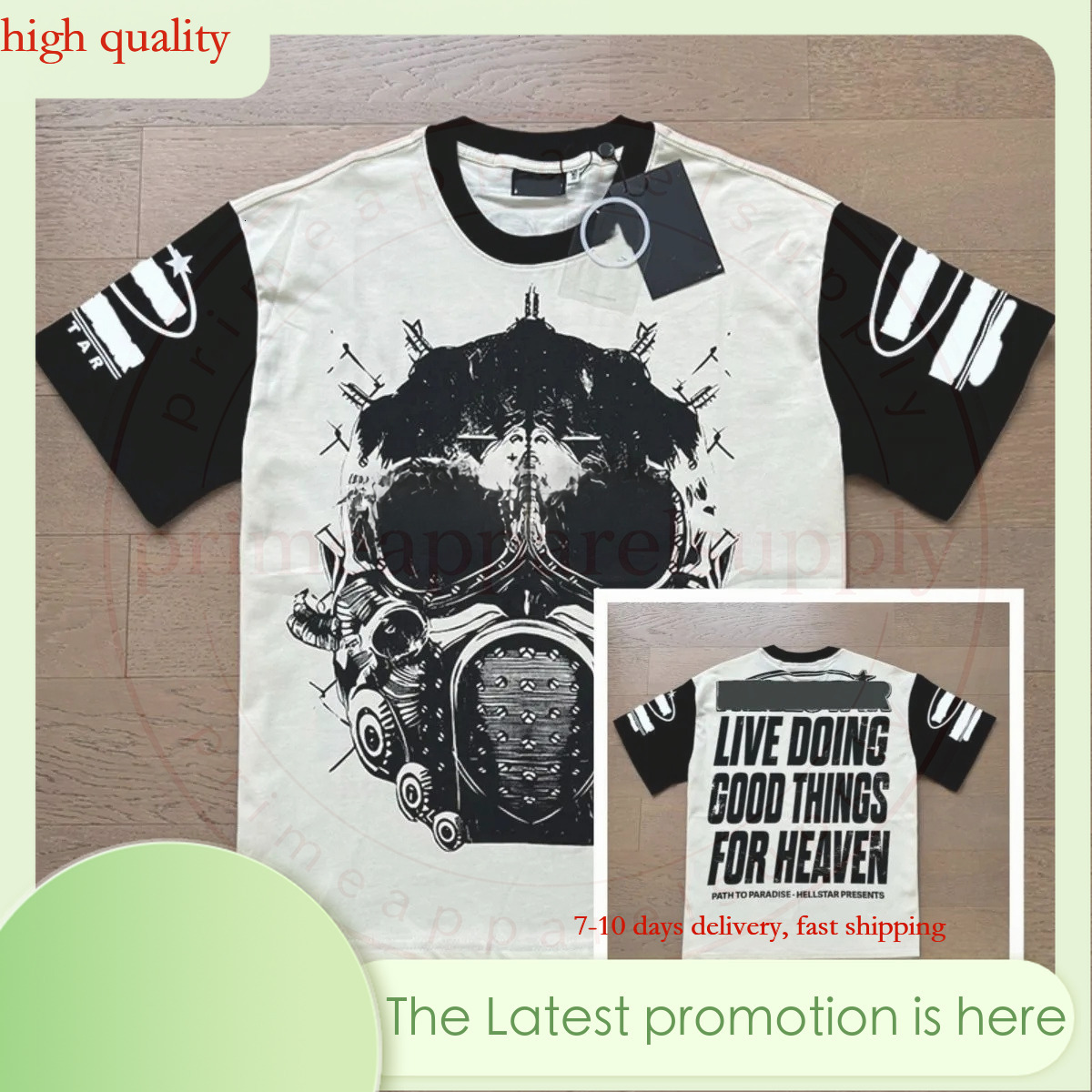 High Quality Mens T Gothic Puff Print Graphic Round Neck Loose Fit Street Wear With NFC Scan Premium Quality Casual Tee Men Clothing Man Large Size