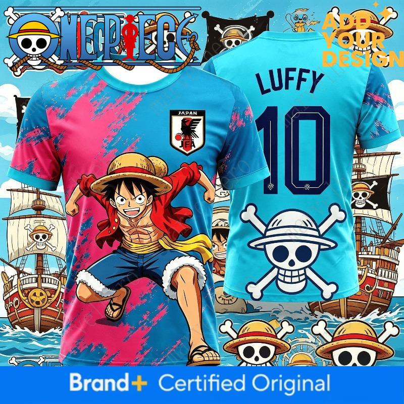 2026 Japan One Piece Luffy T-shirt Kids Football Special Jersey Kit Adult Men's Quick-Drying Sweatshirt