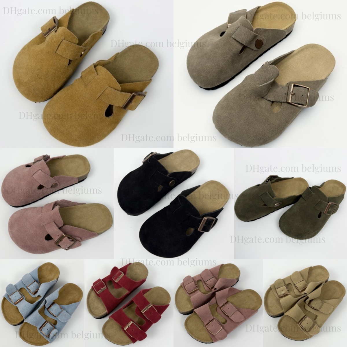 Kids Slippers Boys Girls Designer Leather Sandals Toddlers Children Soft Footbed Clogs Slides Youth Cork Sandal Black Pink Grey Olive Slipper Scrape