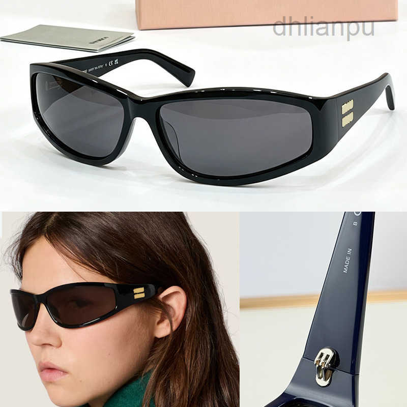 Collection SMUC06 Womens Eyewear Designer Sunglasses Wraparound Narrow Rectangle Sun Glasses Large Frame UV400 Protection Modern Style