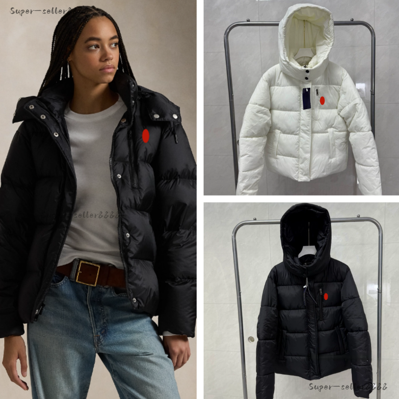 Luxury Women Puffer Jackets Ralphwomen Designer Women Down Jacket Zipper Polos Embroidery Pony Winter Hooded Coat Repellent Parkas Fashion Trendy La