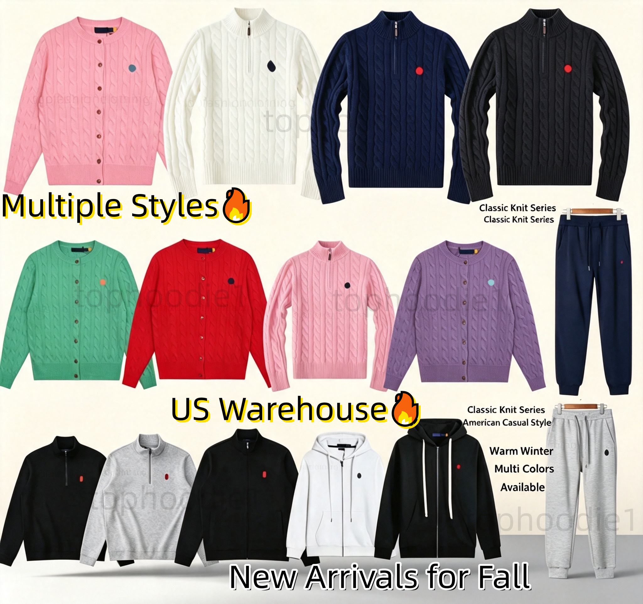Designer Wool Casual Half Zip Cardigan realeasaundllph Jacket Mens Sweaters polo sweatshirt Winter Long Sleeve Sweater Pullover High Quality Pull Wo