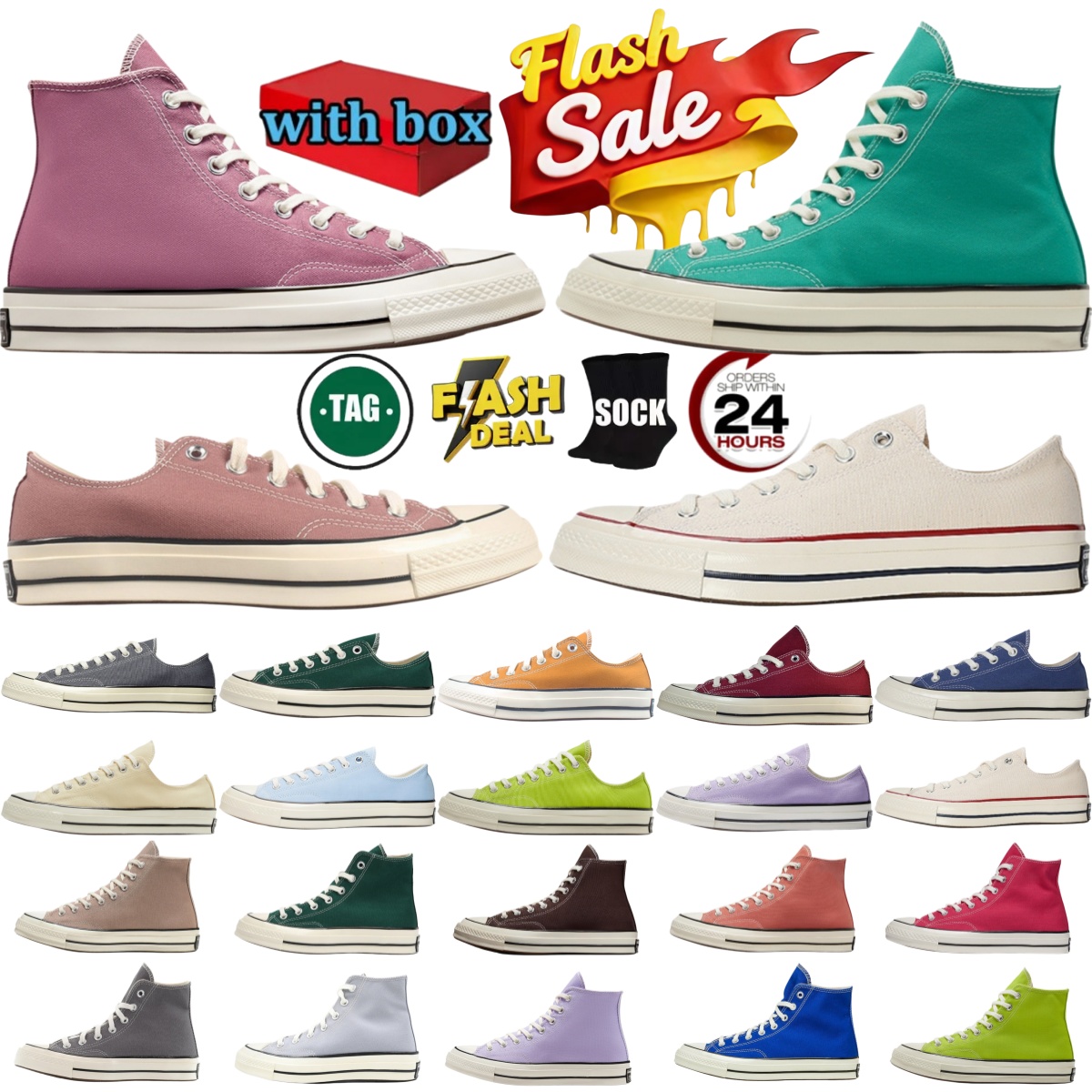 Chaussures de sulfure de concepteur pour hommes 1970 chaussures de toile bas haut modèle d'étoile noire chaussures de sport pour femmes sports de