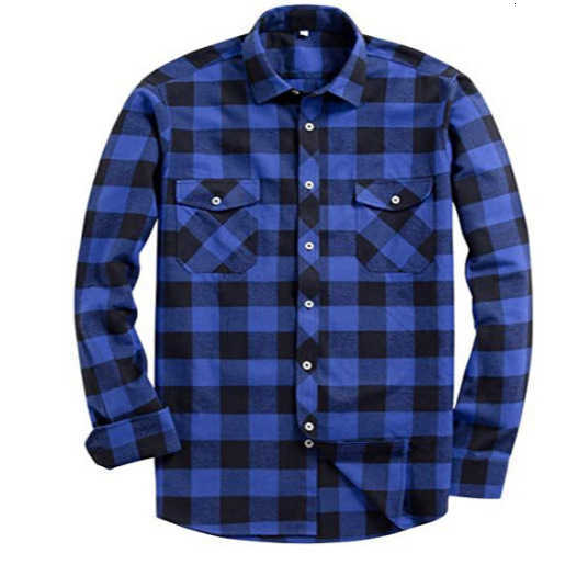 Casual overhemd van flanel, geborsteld warm overhemd voor heren T260824