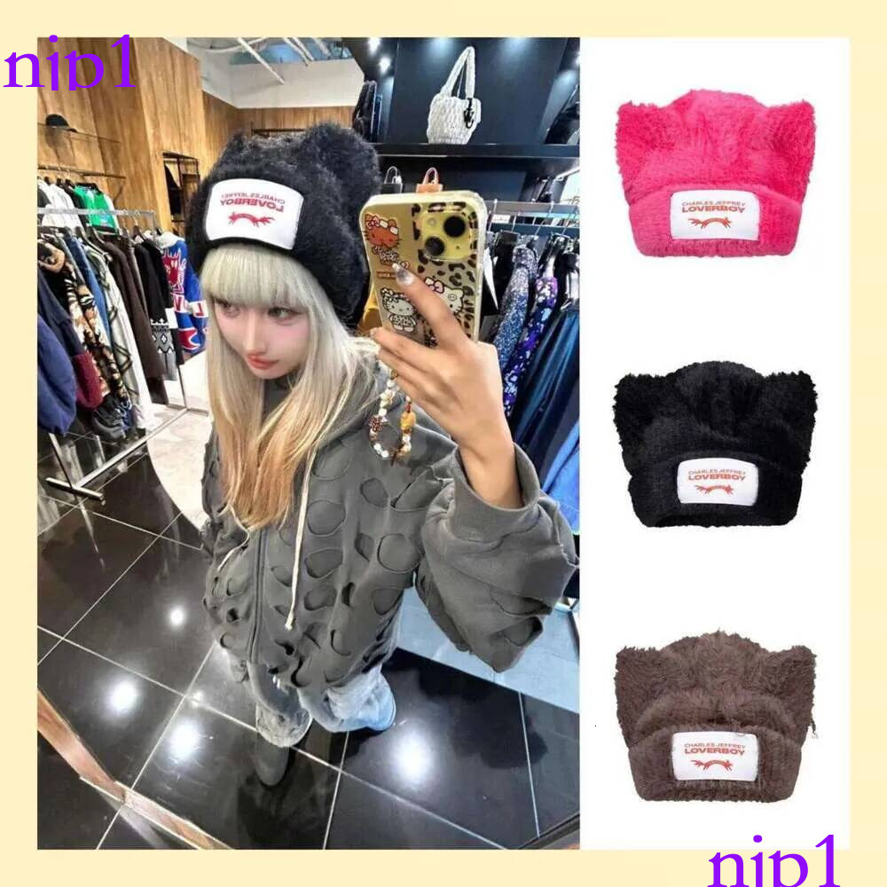 Designer For Women Plush Knit Hat Lover Boy Warm Bunny Wool Thick Party Props Fashion Long Rabbit Winter Beanie C_