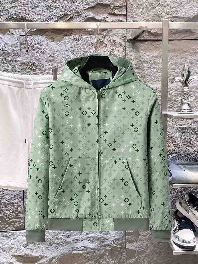 Designer Mens Jackets Hoody Coat Mens Jacket QR Code Cotton Autumn Spring Casual Jackets For Man Zippers Full-Zip Hiking Travel Windproof Male Outwe