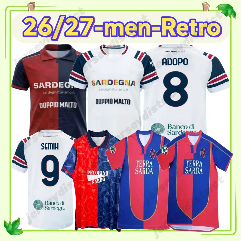 2026 2027 Cagliari Calcio Soccer Jerseys S.ESPOSITO BELOTTI FELICI SEMIH A.ALBARRACIN 2003 2004 2005 retro football shirts PAVOLETTI YAEL GAETANO Me