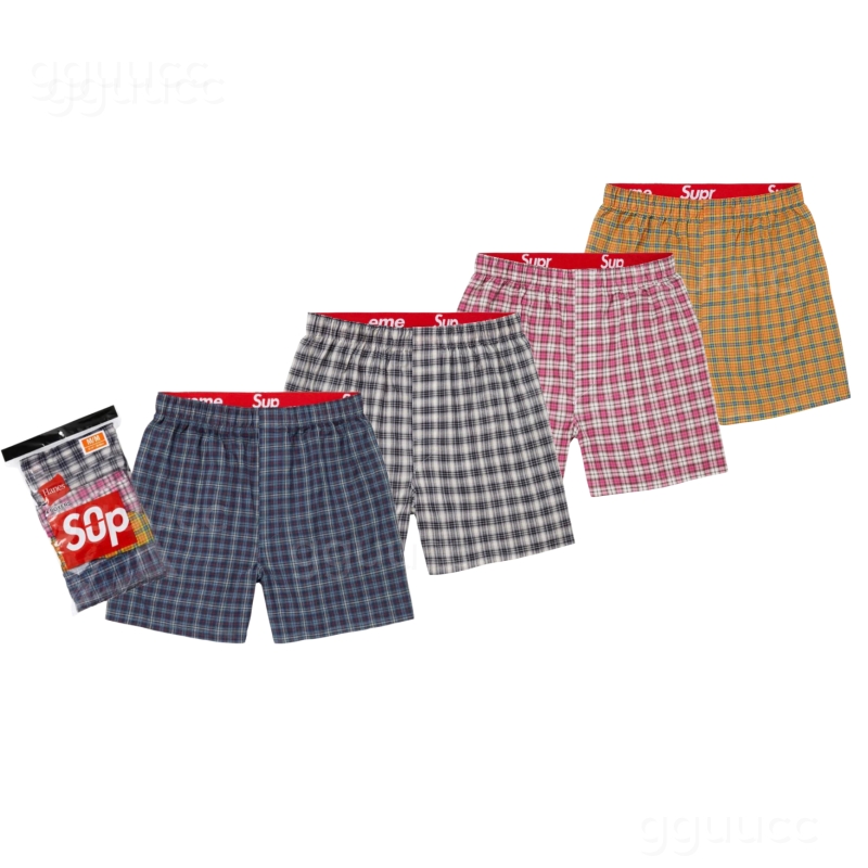 Mens Surpemely Underwear Designer Plaid Boxer Shorts Trendy Checkered Print Red Label Waistband Casual Sleepwear Trunks For Him Present