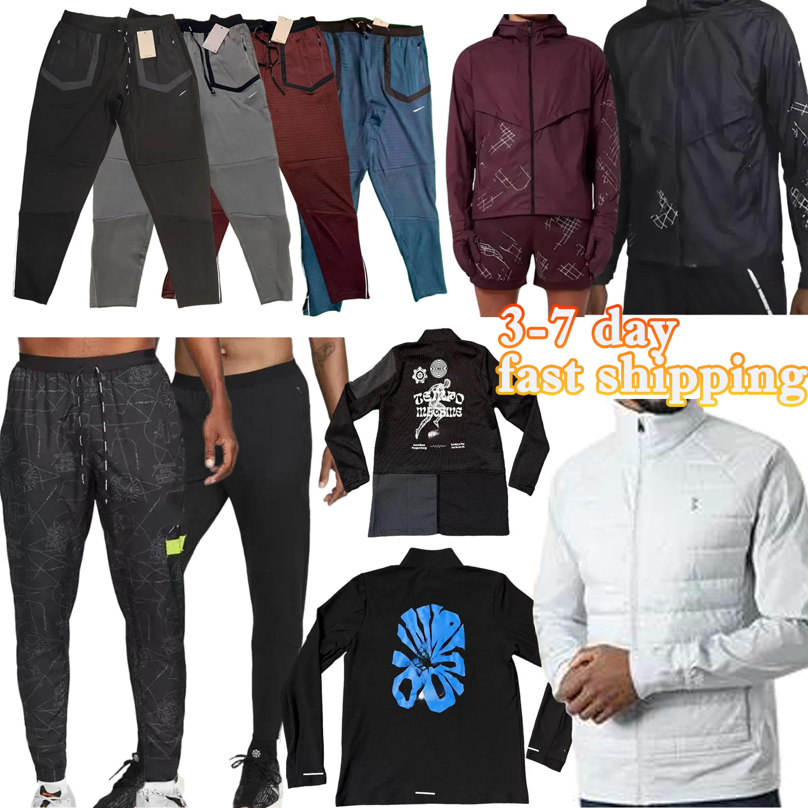 Running Pantalon Jacket Height Quality Hoodie Division Swear Tracksuit Sports Dry Sports Stretch Swear Mens Gym Tights Compression Jogger Pants Tech