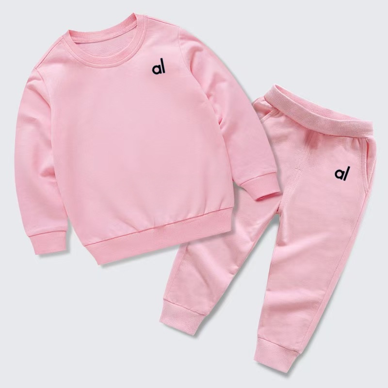 2026 Brand kids designer clothes Toddler Brand Sets Autumn Sports Suit Fashion Boys Girls 100% Cotton Sweatshirts Pants Outfit Suit Kids Tracksuit F