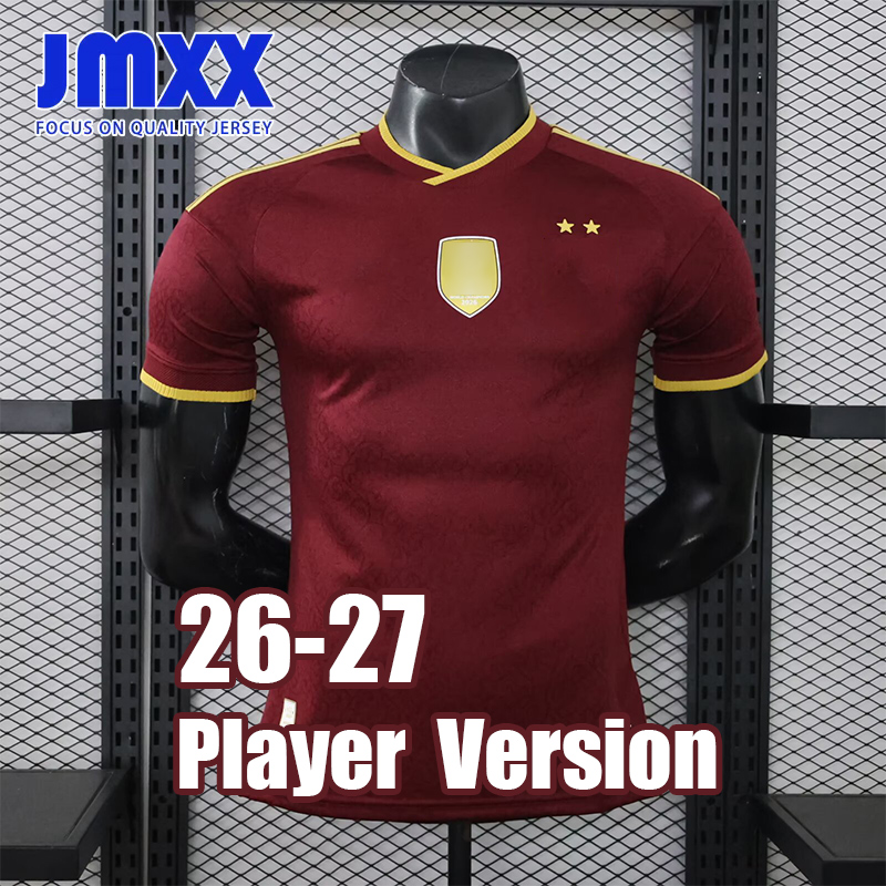 JMXX Player Version 26 27 Spanish Third Soccer Jersey Two Stars Wine Red Pre Match Training Styles Mens Jerseys Man Football Shirt 2026 2027