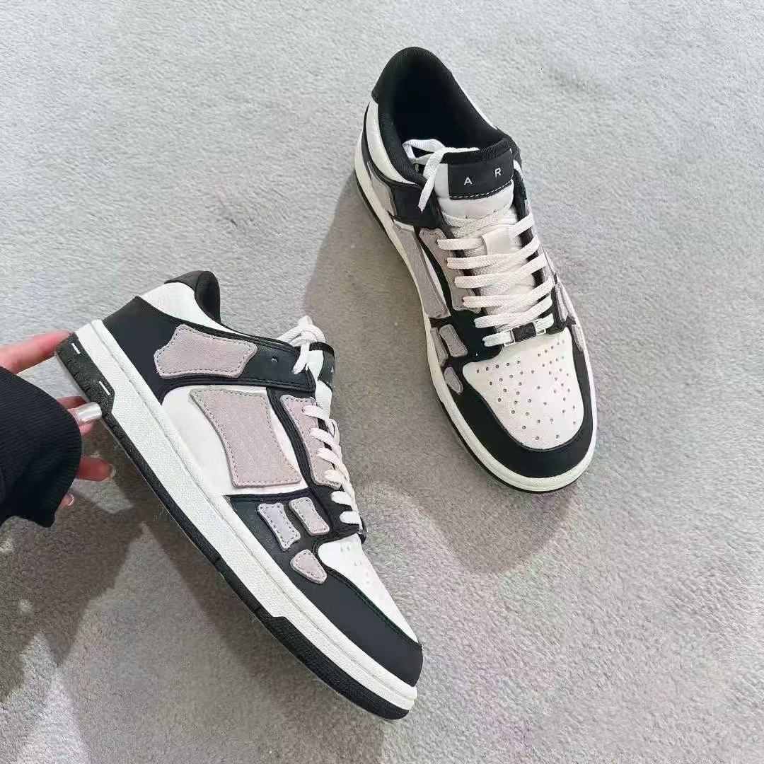 Women's Luxury Designer Solid Spliced Suede Leather Sneakers Deconstructed Patchwork Low Top Skate Shoes Daily Streetwear Travel Walking Casual
