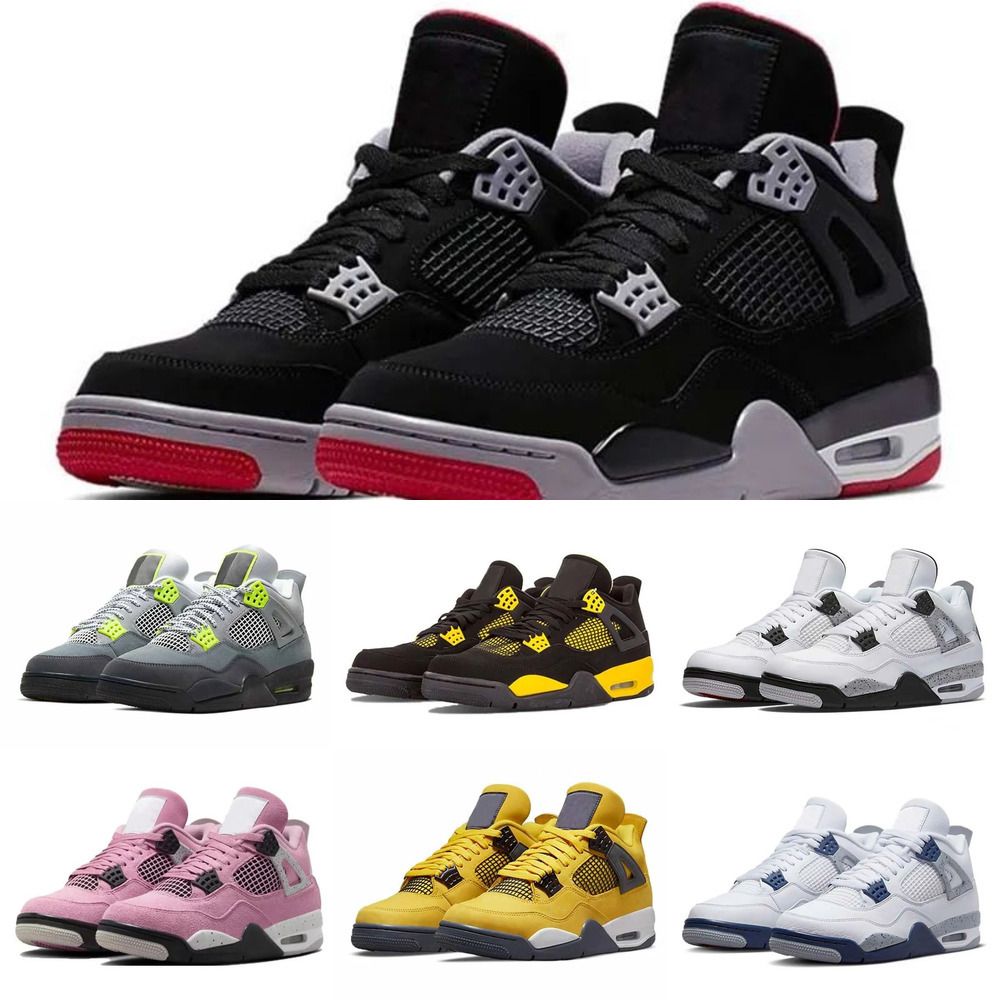 4S Basketball Designer Men's And Women's Outdoor Sports Ogg Trainer Casual Running Shoes White Cement University Blue Black Red Grey Gr