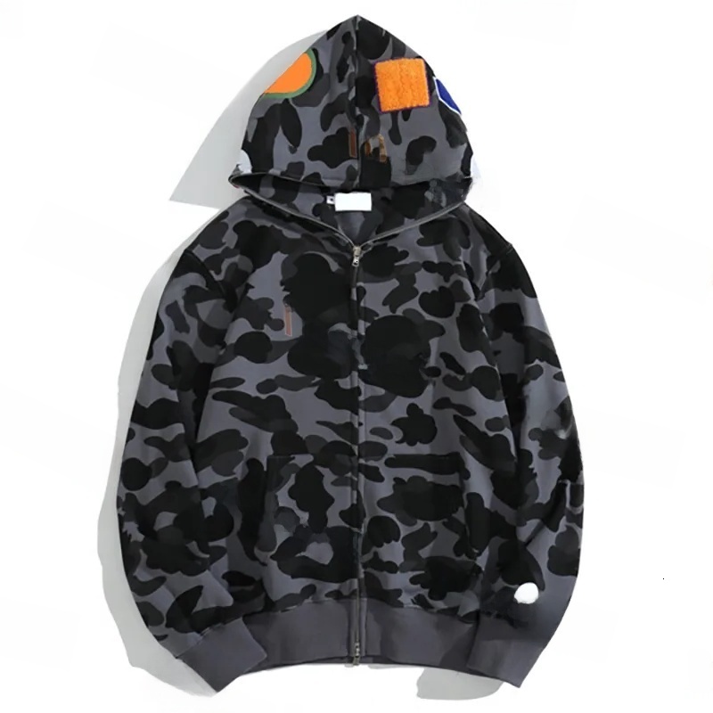 ape hoodie Mens Designer Shark Hoodie Jacket Tracksuit Men Polo Veste Coat Jacket Full Zip Up Jackets Men Women Sweetwear Camouflage Pattern Hoodie