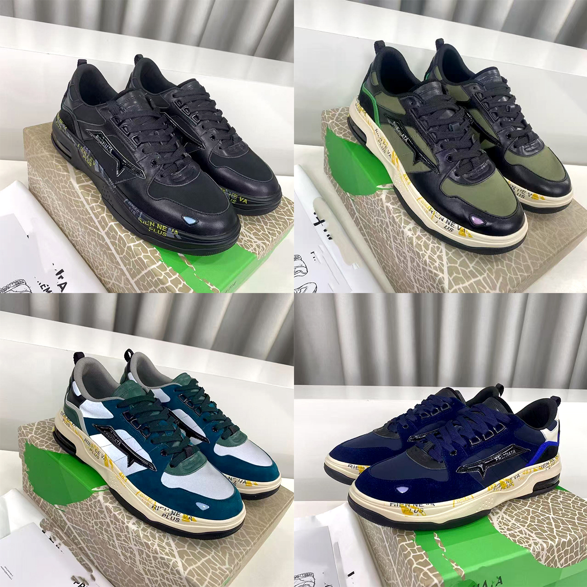 Suede tennis shoes trainer 10a quality Premiata basketball Fashion luxury travel Sneaker Designer Soft golf Breathable casual Men's Summer Outd