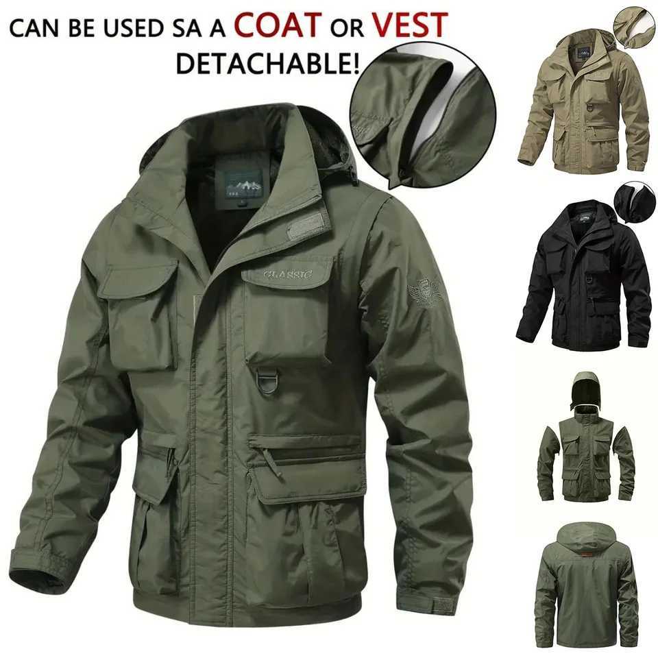 2025 New Spring Autumn Men Tactical Jacket US Army M65 Military Field Jacket Trench Coats Hoodie Casaco Masculino Windbreaker R260824