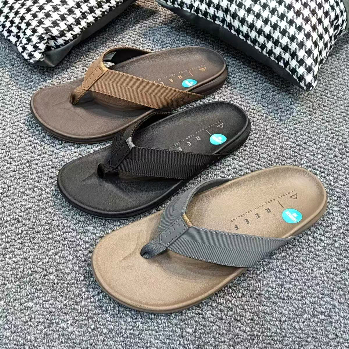 Fashion Flip flops REEF Designer thong Home shoes Top quality Summer slide Cushion Coast Men sandal Beach pool sandale luxury Mule reefs casual Flat