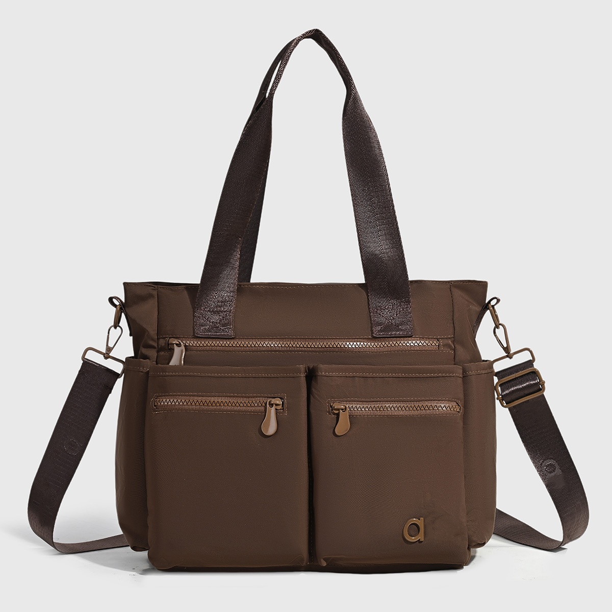 A2397 Sac fourre-tout décontracté de grande capacité pour femme - Sac à dos unisexe à une seule épaule - Pochettes utilitaires spacieuses et poly