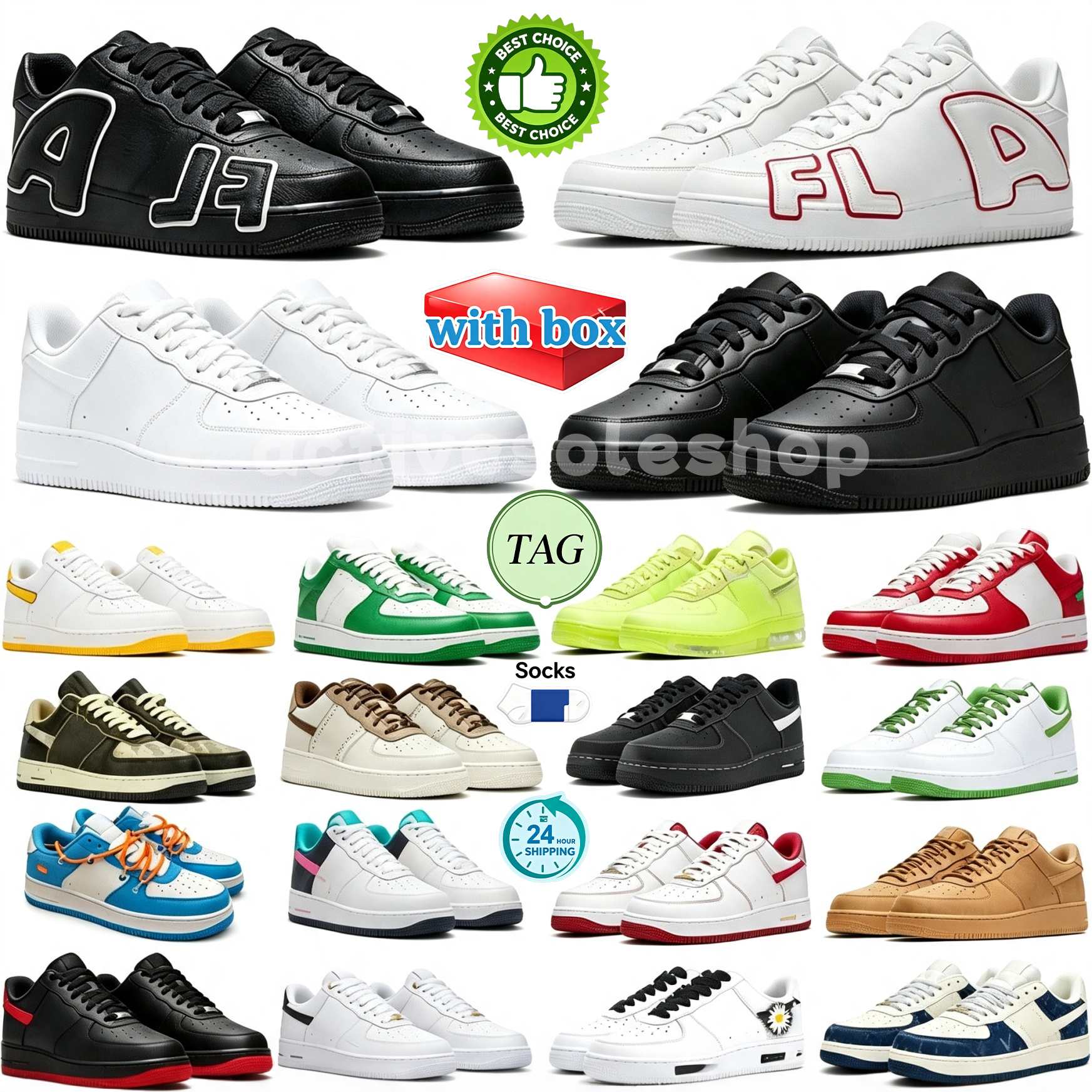Designer Shoes 1 Running Sneakers af1sThick Sole Black White Panda Utility Starstruck White Fog Outdoor Trainers Unisex Fashion Platform Skate Shoes