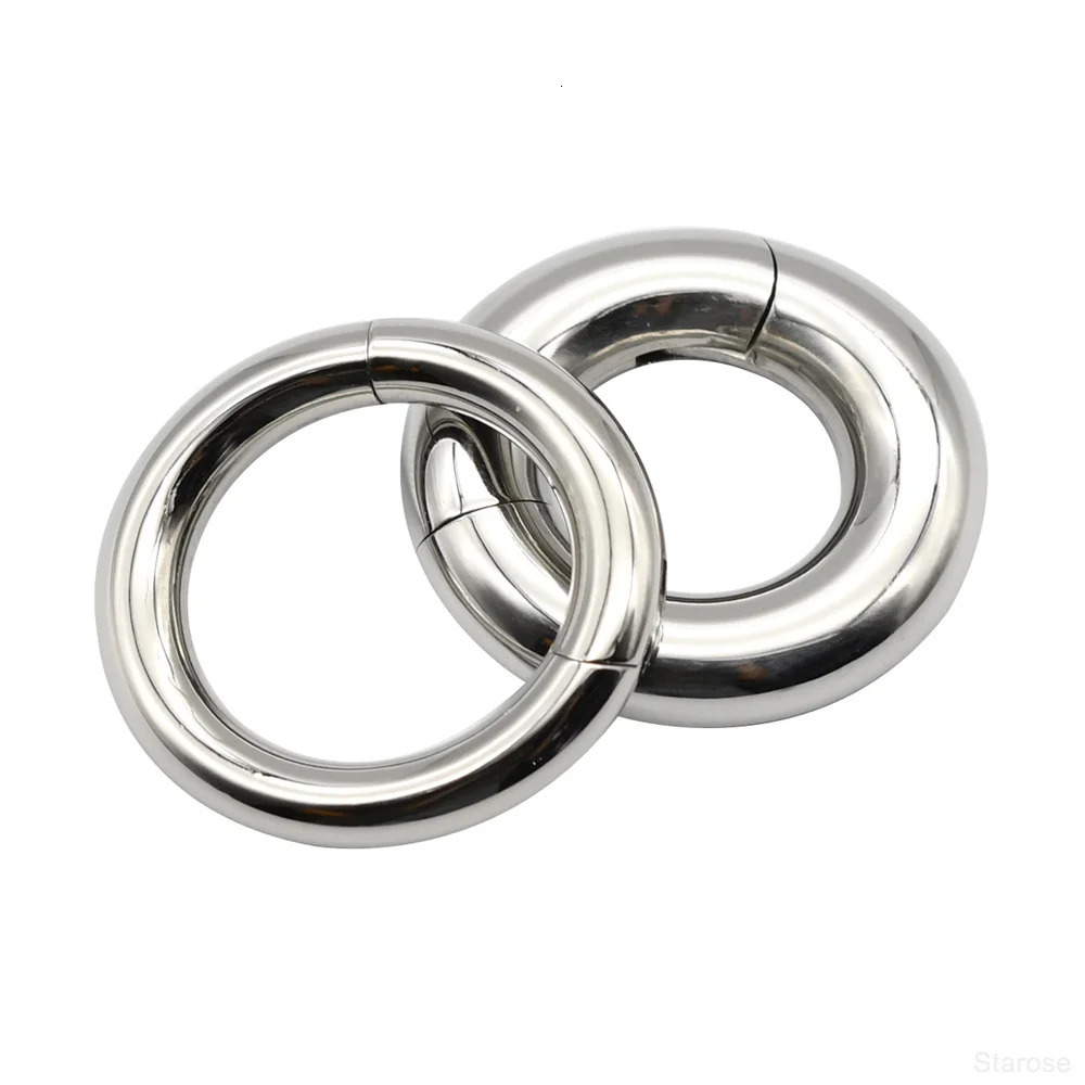 Smooth Hinged Stainless Steel Segment Hoop Ring 00G Large Size Septum Clicker BCR PA Piercing Nose Ring Ear Stretcher Weights260825