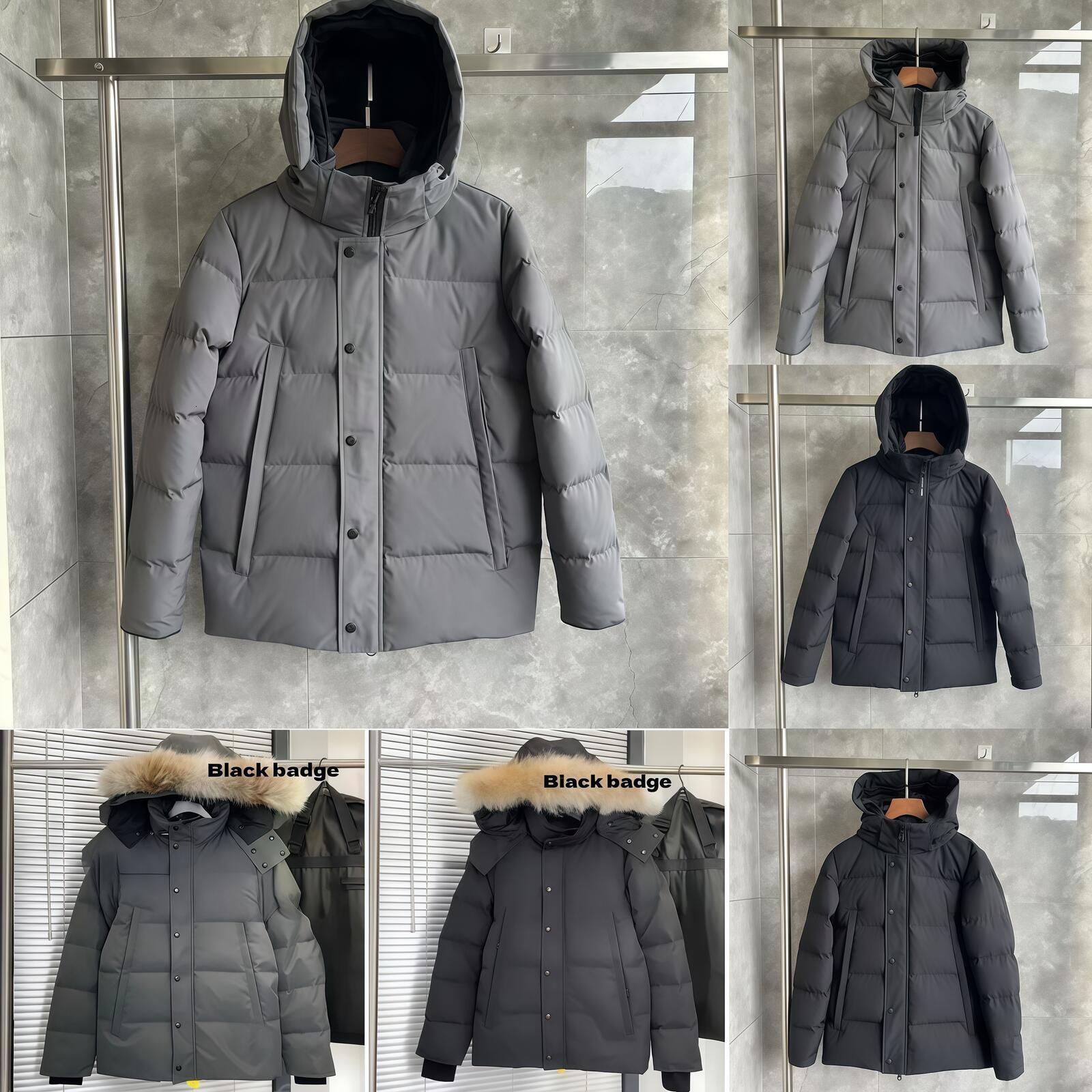 high-end Canada down jacketwinter parka coat fur hoodie fourrure manteaus Men gooise down Women down jacket wolverine leather collar pilot jacket sh