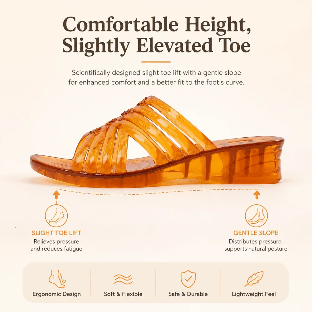 Transparent Crystal Sandals PVC Comfortable Women Slippers Antislip Convenient Home Slippers Summer Outdoor a260825