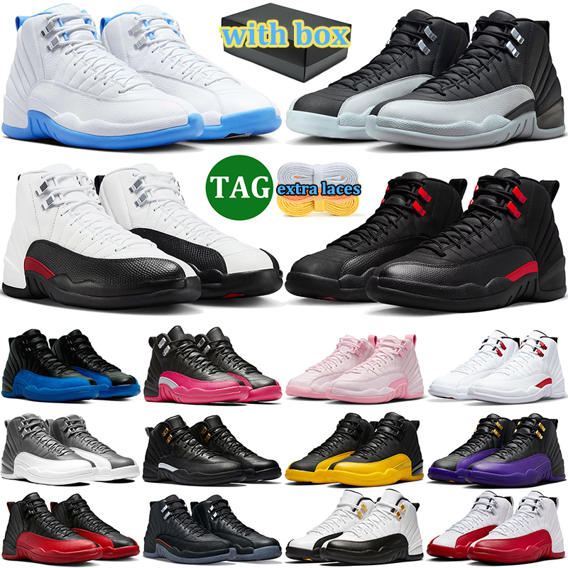 with box 12 12s sneakers men women designer basketball shoes outdoor durable trainers comfort sports shoe vintage streetwear footwear Bloodline Taxi