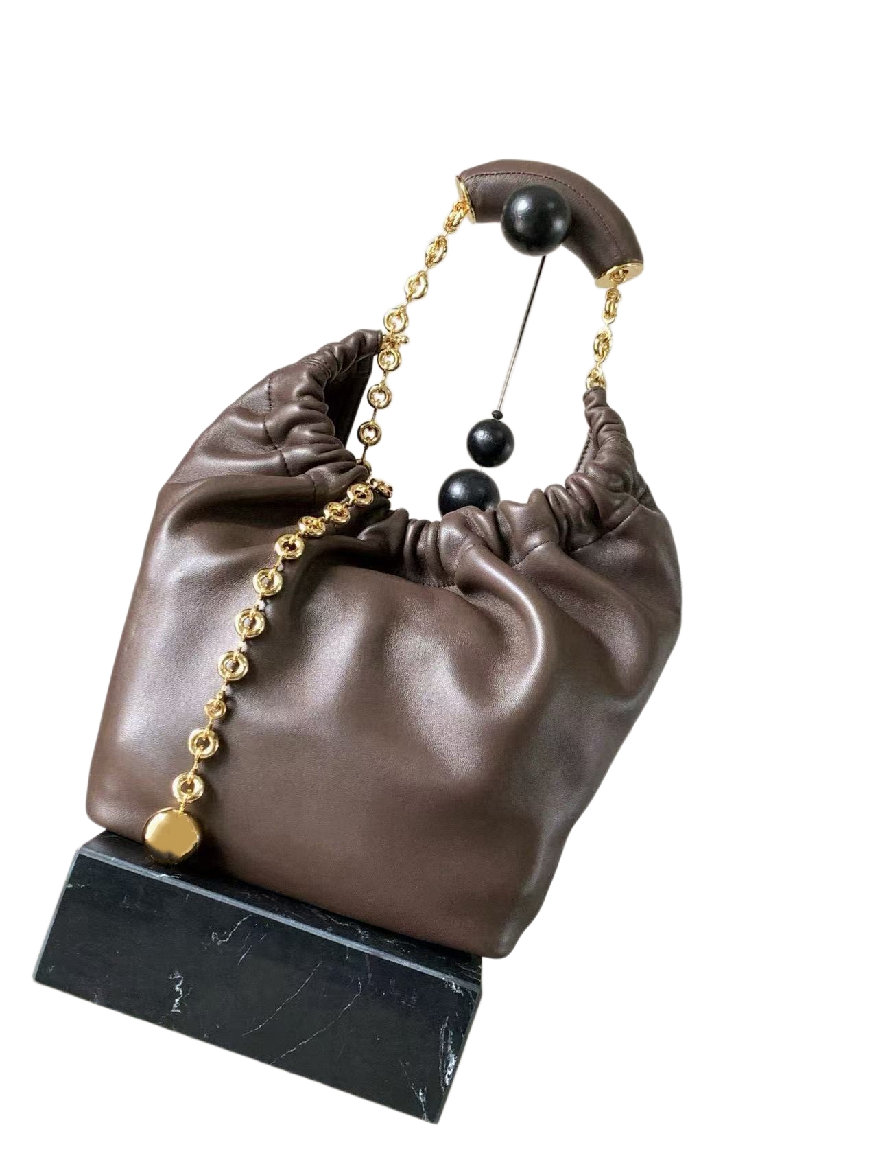 High-quality luxury and fashionable designer handbag classic armpit style women's sheepskin chain armpit cross-body bag simple one-shoulder cha