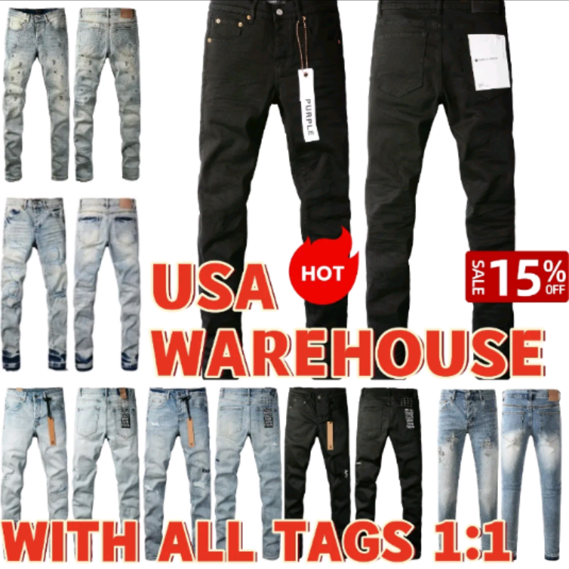 2026 men jean purples jeans Correct version 1:1 high quality jean purty jeans men Mens jeans denim jean jeans for mens designer rock revival jeans m