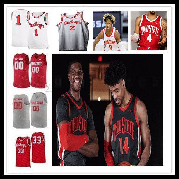Bruce Thornton Ohio StateS BuckeyesS OSU Maillot de basket-ball John Mobley Jr. Devin Royal Amare Bynum Brandon Noel Taison Chatman 4XL