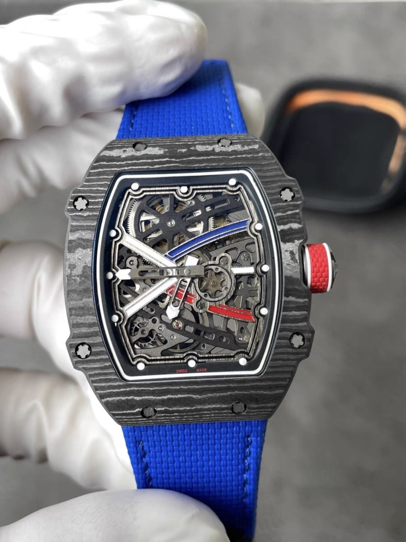 Rich Mens Designer watch Rubber Strap AAA Luxury Man Watches Woman Top Quality Chronograph Quartz Automatic Charm Watch brand Hollowed out watch 616