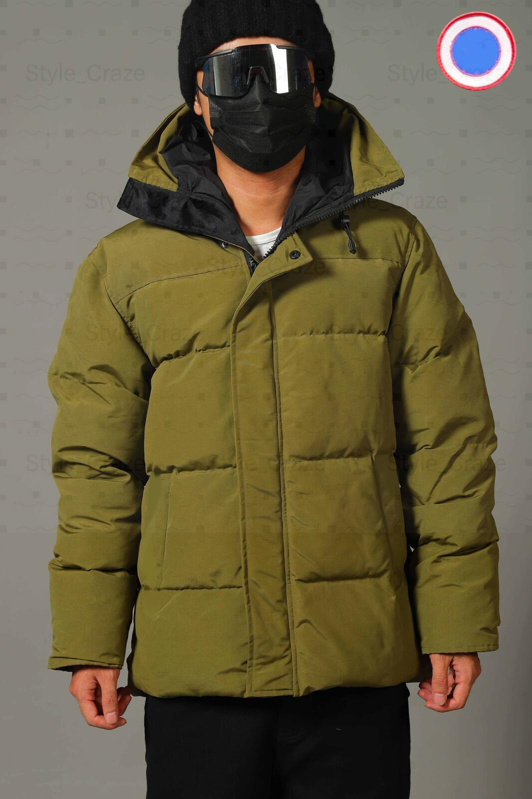 mens Winter jacket Wyndham jacket Parka Homme Warm Outerwear Wolf Fur HoodedFourrure Manteau Jacket Coat Hiver Doudoune Black Label designer jacket