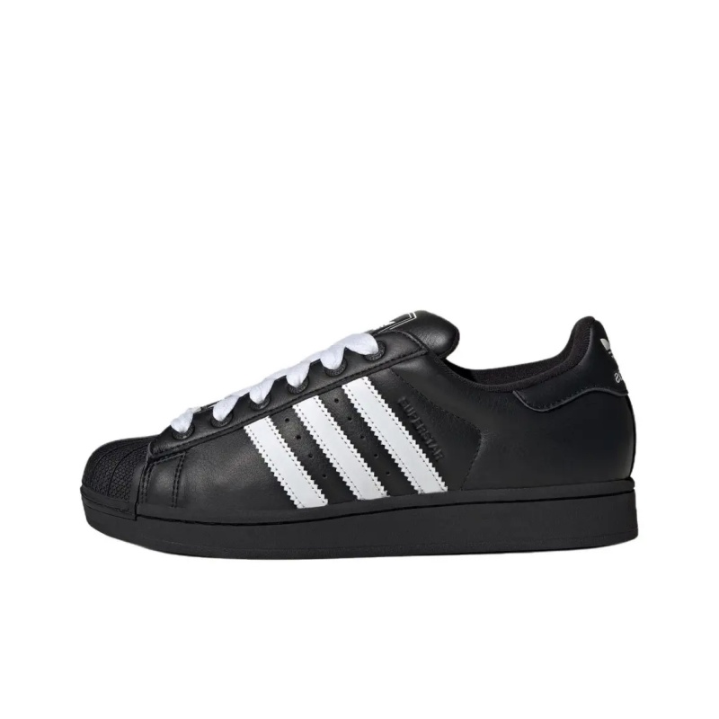 Adidas Originals Superstar 2 Shell Toe Unisex Lace Up Flat Skate Shoes Solid Color Casual Shoes Light Cushion Running Shoes Walking Street Wear Outd