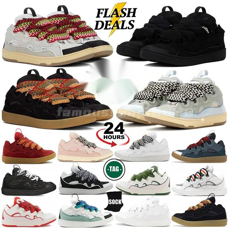 2026 designer shoes sneakers men women Thick Thin white ivory black leather mens trainers runners chaussure womens luxury platform shoe 10A
