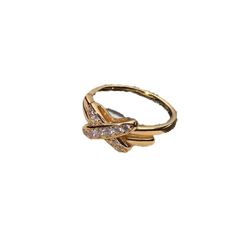 Trendy Gold Cross Ring | Full Pave Diamond Band Exquisite Craftsmanship Unisex Jewelry for Men Women