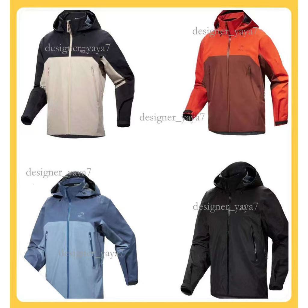 1:1 Designer Jacket Mens AR SL Jackets Embroidery Letters Waterproof Hooded Shell Rain Coat Windbreakers for Outdoor Ski Activities