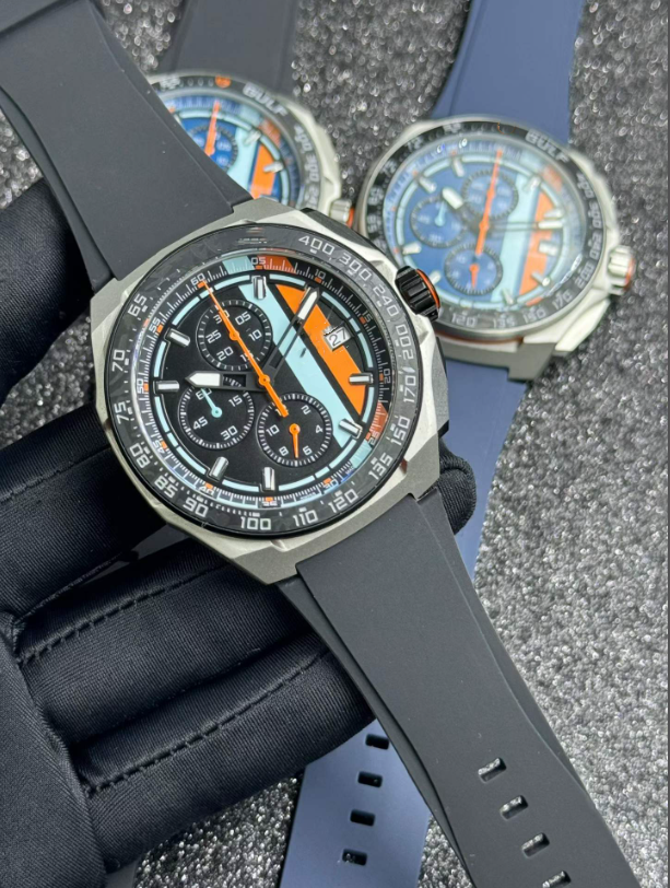 Top men's TAGTiy racing style timed quartz watch, carbon fiber bezel, advanced quartz movement, multifunctional dial, date display, fashionable