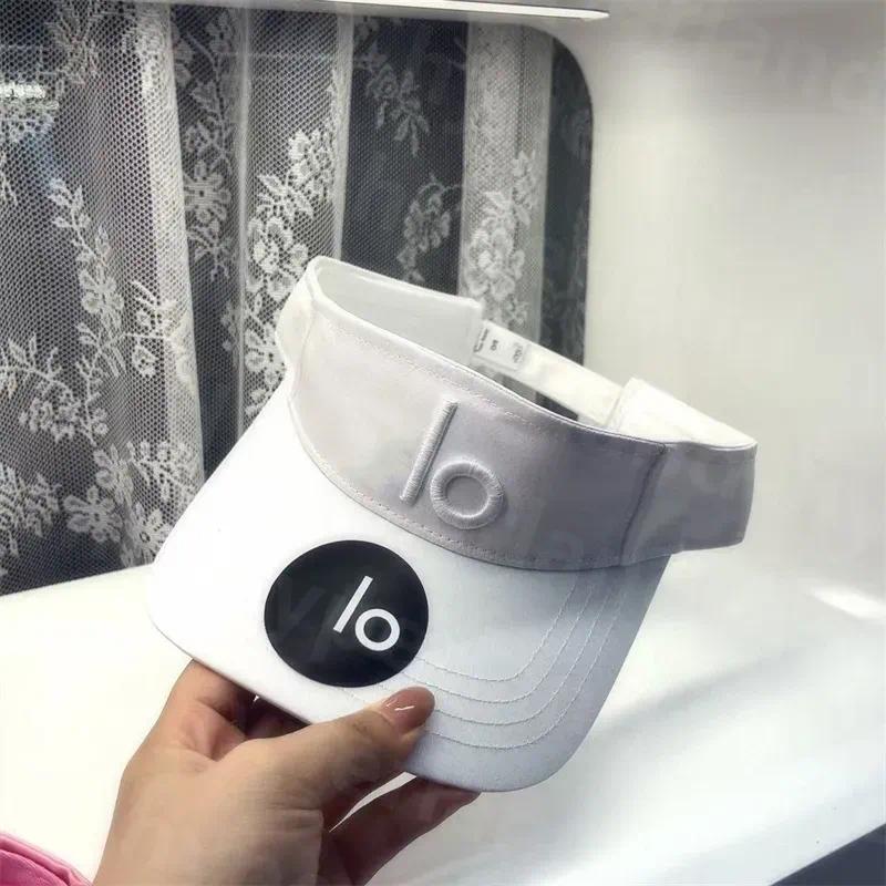 Summer Yoga Sport Visors Designer Caps Women Mens Empty Top Cap Fashion Designer Outdoor Sandbeach Sun Hat Couples Golf Tennis Hats Ball Caps BQD250