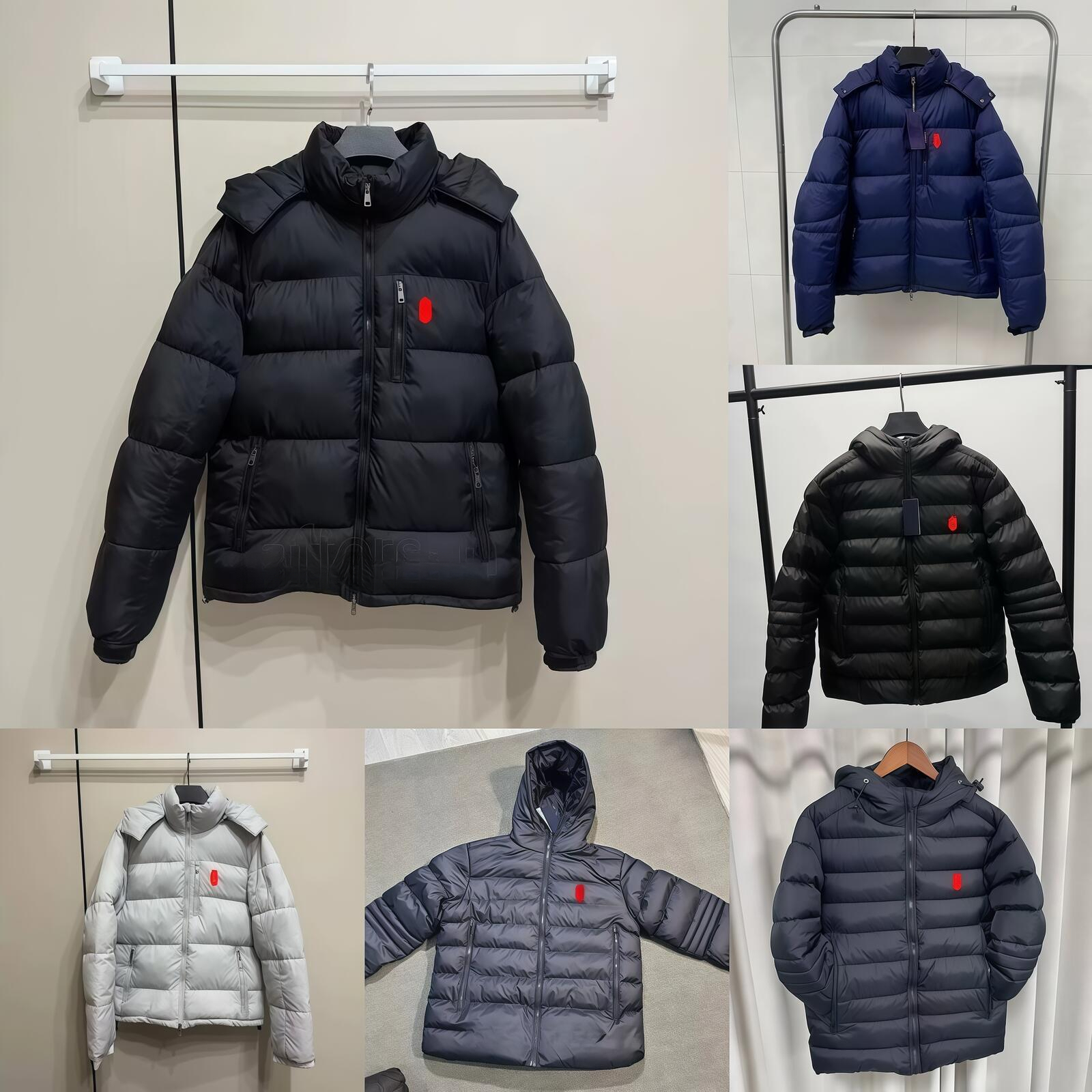 Ralply Laurent Puffer Down Big Pony Puffer Jackets Designer Mens Winter Coats Small Embroidered Ralphyslaruent Hooded Zipper Horse Brand Doudoune Ja