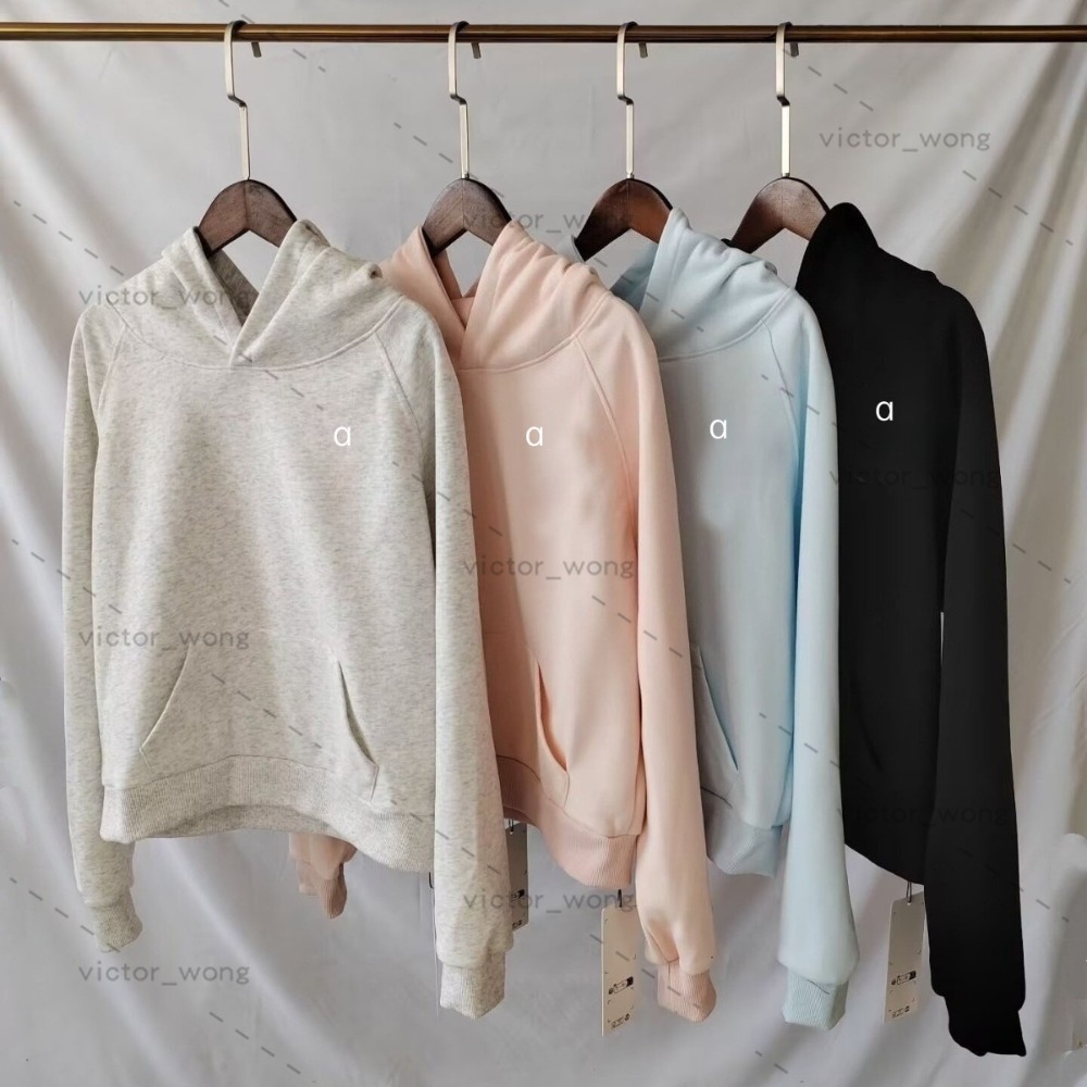 Designer Front Shoulder Hooded Sweater Women's New Loose Casual Sports Hooded Sweatshirt Top Solid Color Versatile Pullover Hoodie