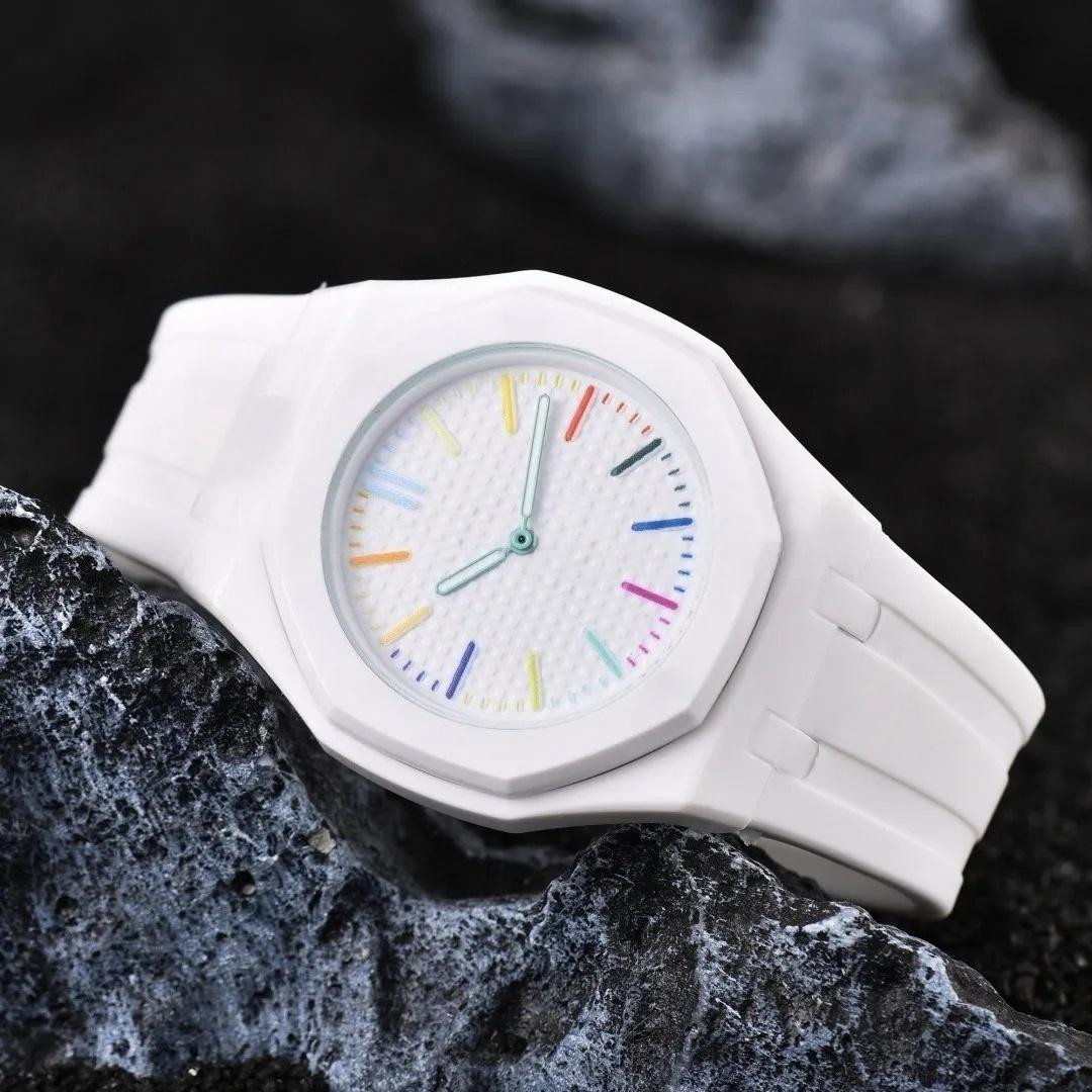 Jason007 AIP Swa tch Ro yalP op Bioceramic Mens Watch Silicone Strap Sapphire Glass Quartz Movement Multiple Colors Mens Watches High Quality Couple