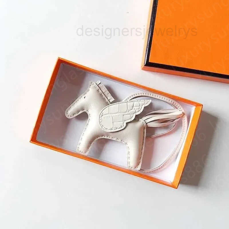 flying Bag charms designer horse letter Keychain designer for Women Bag Charm Key Chain Car Pendant Purse bag Decoration Leather Keychain Z260627