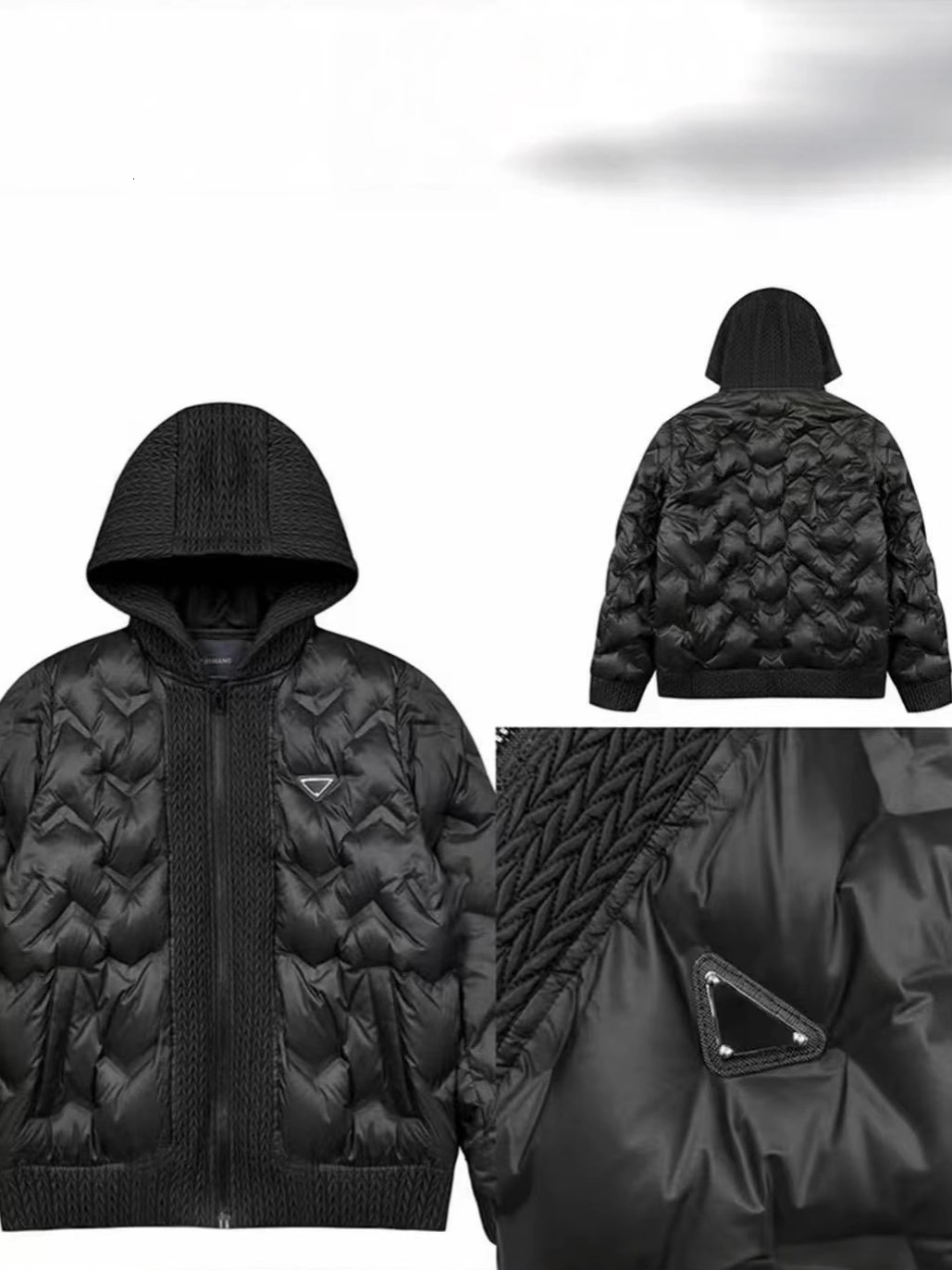 Luxury Brand Designer Clothes Men's Autumn Winter New Fashion Casual Loose Versatile Cotton Hooded Trendy Warm Lightweight Jacket Unisex