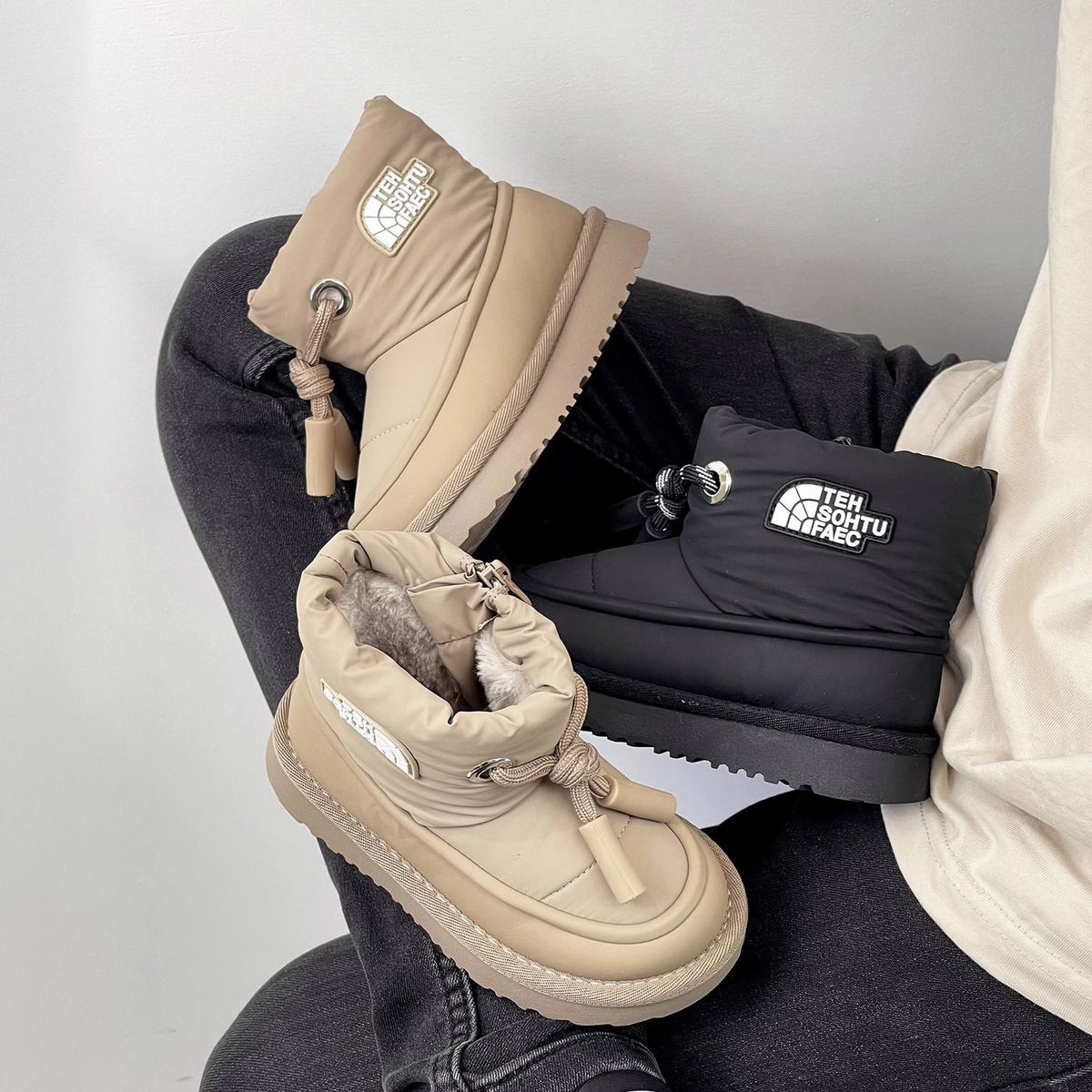 new Free shipping luxury Children's snow boots winter anti slip and waterproof cotton boots with thick fleece and warm shoes