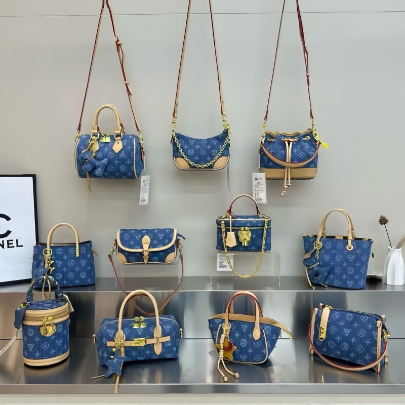 Designer Bags 2026 New Women Denim Letter Print Shoulder Crossbody Handbag Wholesale Hot Selling