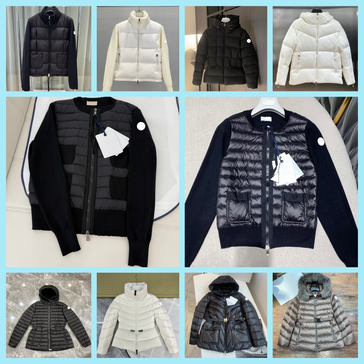 High Quality women Knit short womens doudoune down jacket Fashion hombre Casual Street High Quality Brand jackets Size 1--4