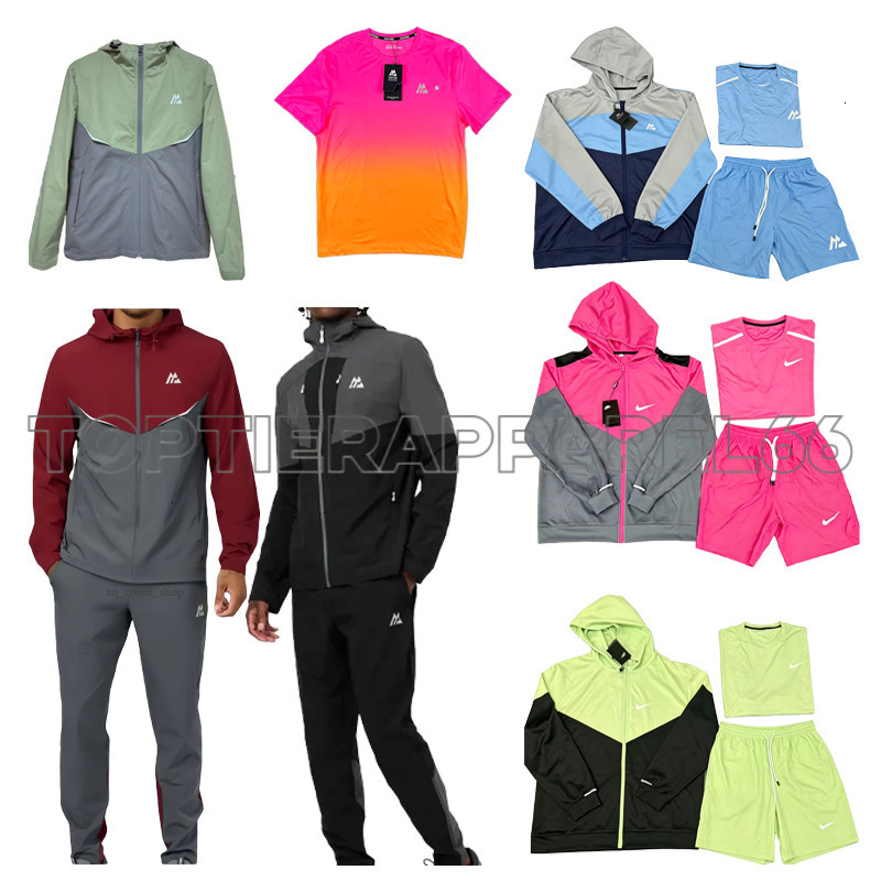 High quality monterex tracksuit kid tech 3-piece set Mens tracksuit sports fiess suits running shirts shorts quick dry sportswear gym t-shirt sweatp