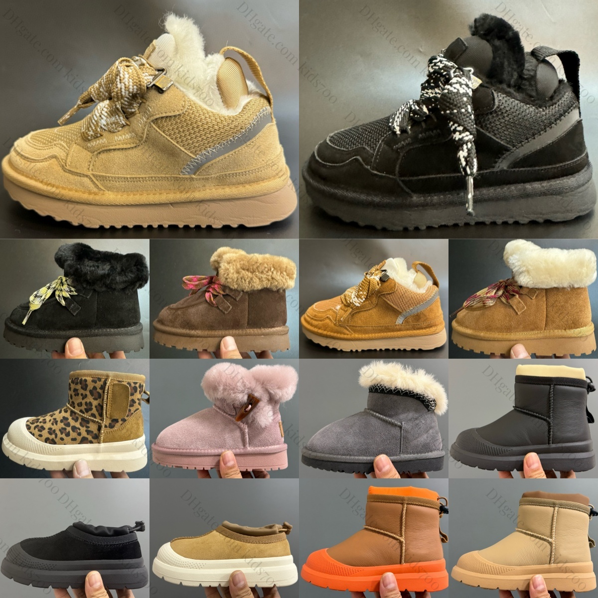 Kids Ultra Boots Designer Toddlers Boys Snow Mini Boot Girls Children Classic Youth Australie Winter Warm Fur Shoes Lowmelbooties Chestnut Black San