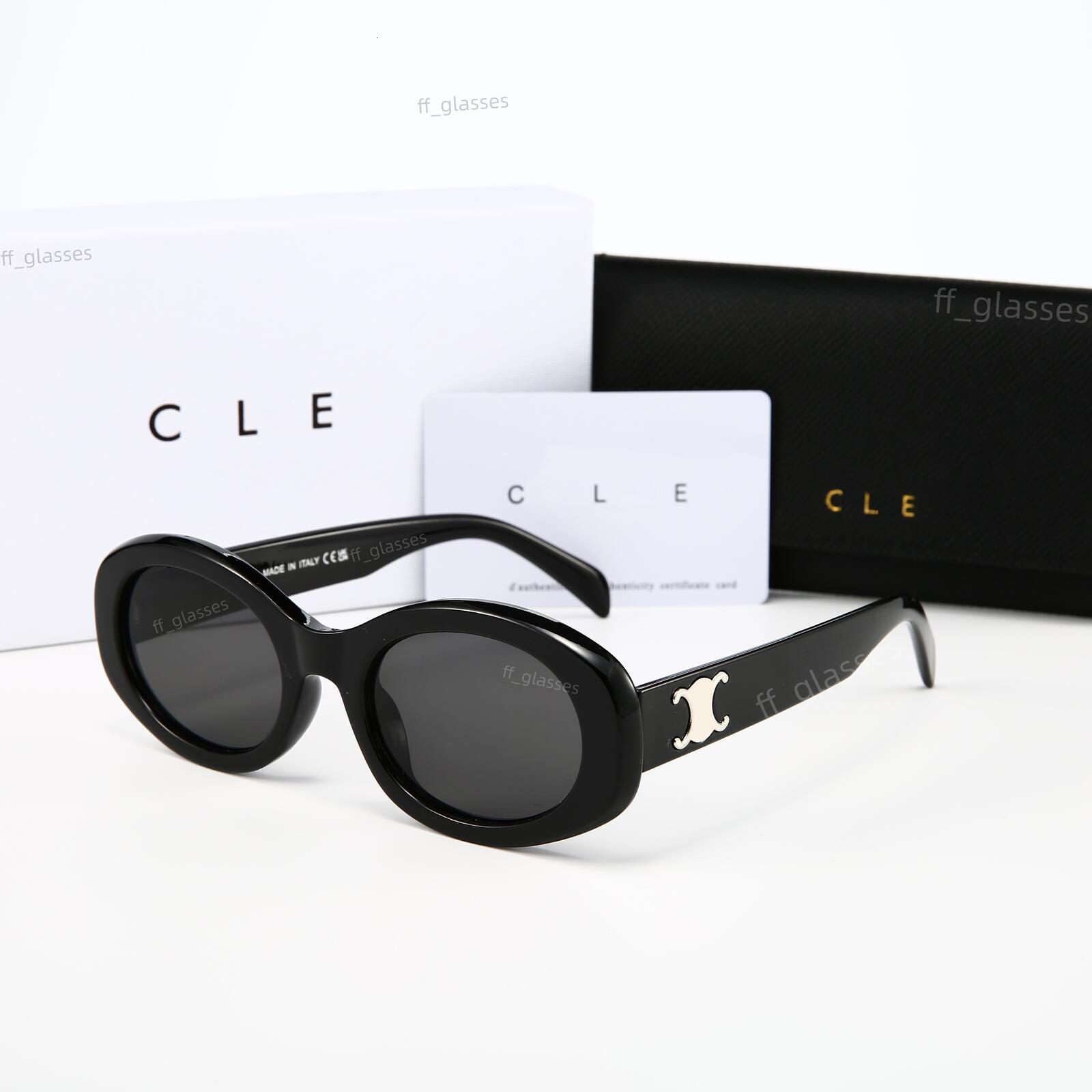 With Box Designer Sunglasses UV400 Nylon Lenses Acetate Frame Luxury Sunglasses Black Acetate Tortoise Shell Frame Dark Gray Brown Gradient Lens Gla